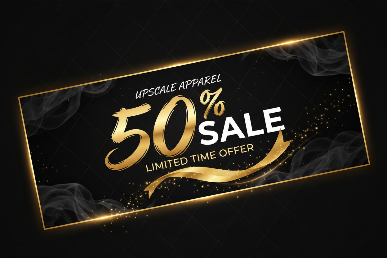 50% sale make it black and rich and nice proffesional animated